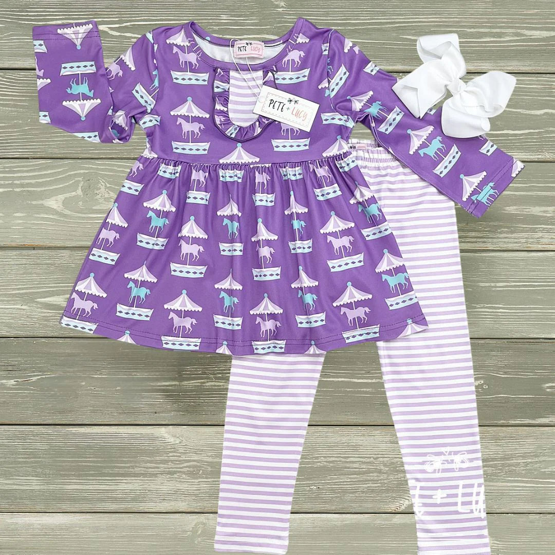 Pete + Lucy carousel Cutie 2 piece set