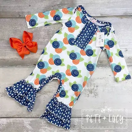 Pete + Lucy Linden Floral Infant Romper.