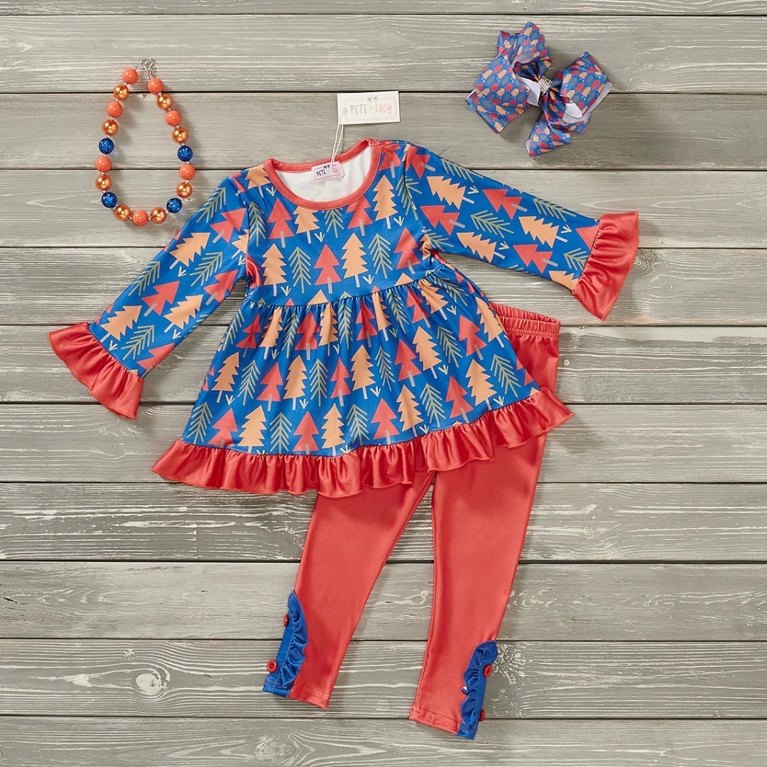 Pete + Lucy Vacation in Forest 2 piece set